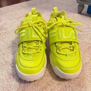 Fila Women’s' Bright Yellow Disruptor II Sneakers
